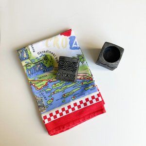 CROATIA Map Tea Towel & Tealight/Candleholders